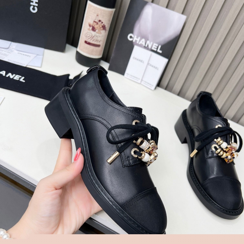 Ch*el leather shoes